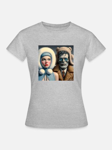 kalt! - Frauen T-Shirt - Grau meliert