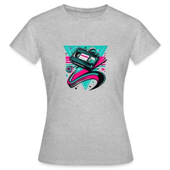 SOYEZ GENTIL, REMBOBINEZ - T-shirt Femme - gris chiné - Devant - AI Model Female 172 dark (172cm)