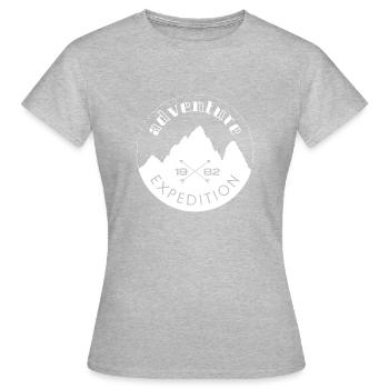 Adventure expedition - weiß - Frauen T-Shirt - Grau meliert - Vorne - AI Model Female 172 dark (172cm)