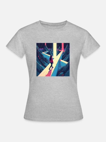 dracehenqodeLIAN - Frauen T-Shirt - Grau meliert