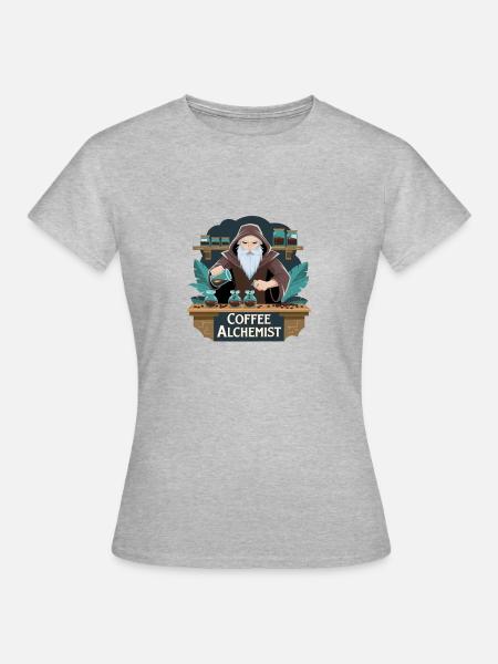 Kaffee-Alchemist - Frauen T-Shirt - Grau meliert