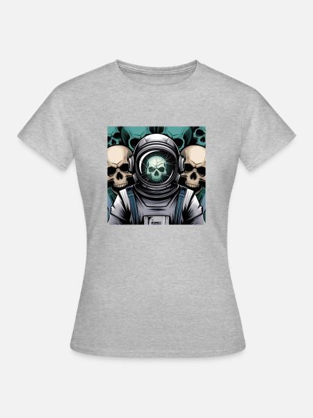 Psychedelischer Raum - Frauen T-Shirt - Grau meliert