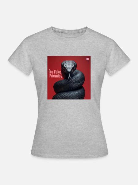 Black-mamba snake - Frauen T-Shirt - Grau meliert