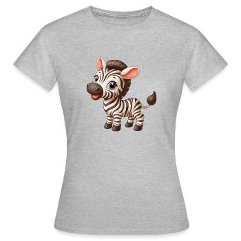Enfant zèbre - T-shirt Femme - gris chiné - Devant - AI Model Female 172 dark (172cm)