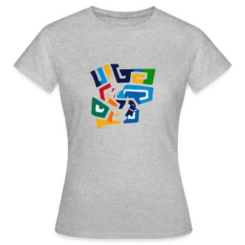 Colombes, Colombe de la Paix, Signe de la Paix - T-shirt Femme - gris chiné - Devant - AI Model Female 172 dark (172cm)