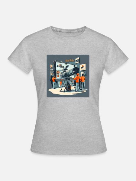 The camera studio - Frauen T-Shirt - Grau meliert