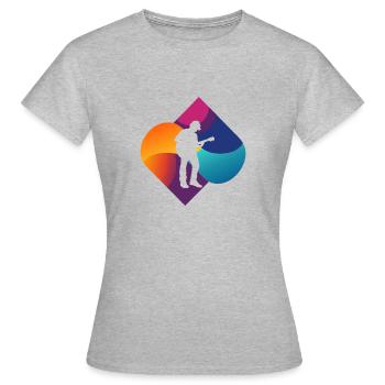 Guitare Guitare électrique - T-shirt Femme - gris chiné - Devant - AI Model Female 172 dark (172cm)