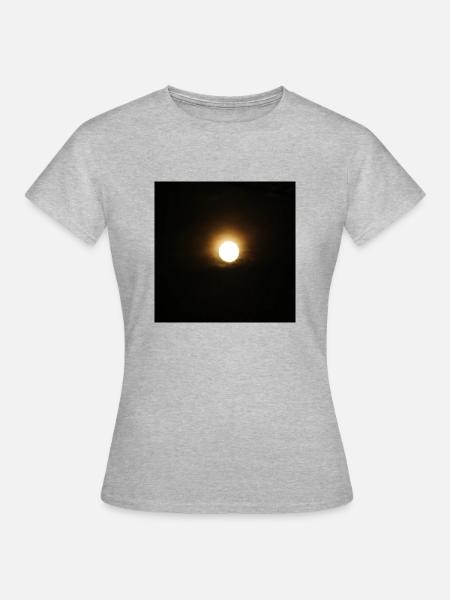 Mond - Frauen T-Shirt - Grau meliert