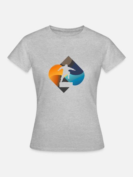 Parkour Hindernis - Frauen T-Shirt - Grau meliert