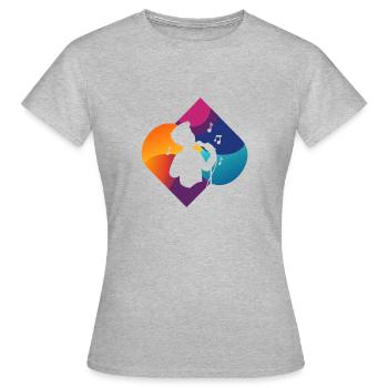 Karaoke Gesang Jazz - Frauen T-Shirt - Grau meliert - Vorne - AI Model Female 172 dark (172cm)
