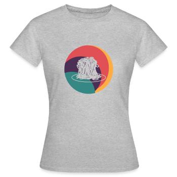 Nudeln Lasagne - Frauen T-Shirt - Grau meliert - Vorne - AI Model Female 172 dark (172cm)