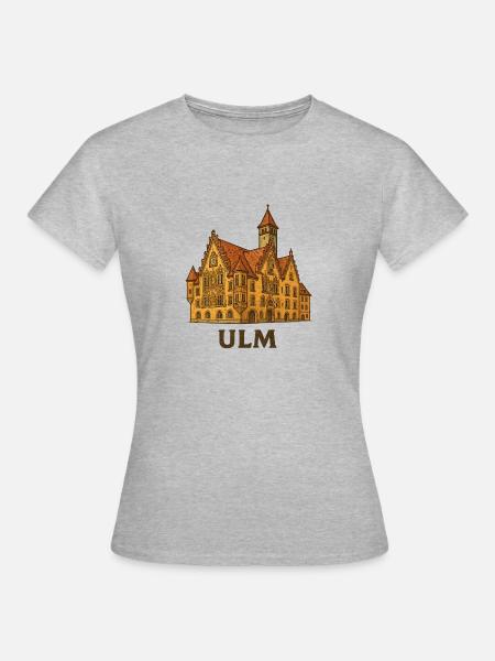 Ulmer Rathaus - Frauen T-Shirt - Grau meliert