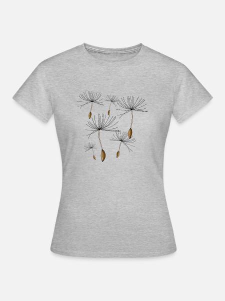 Löwenzahn - Frauen T-Shirt - Grau meliert