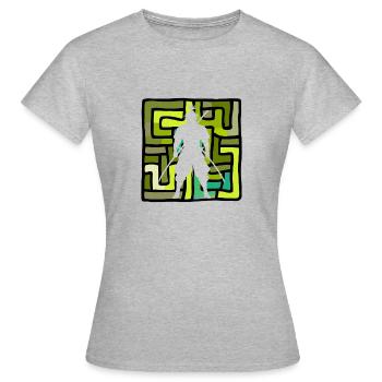Ninja Épée Samouraï - T-shirt Femme - gris chiné - Devant - AI Model Female 172 dark (172cm)
