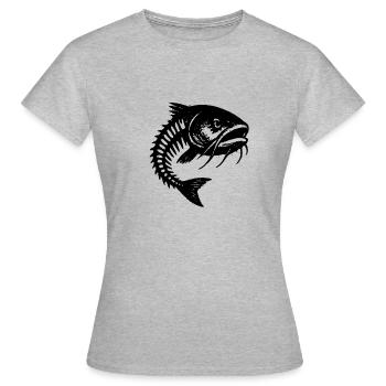 Arêtes de poisson de mauvaise humeur - T-shirt Femme - gris chiné - Devant - AI Model Female 172 dark (172cm)