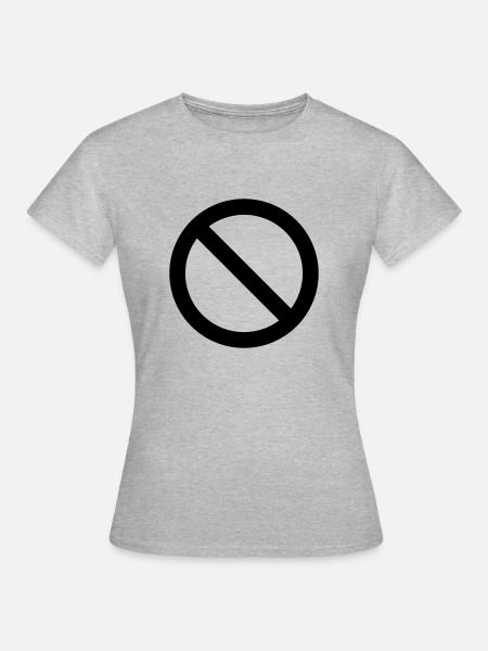 VERBOTEN!!!! - Frauen T-Shirt - Grau meliert