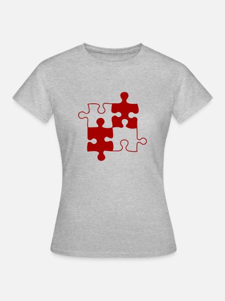 Puzzle - Frauen T-Shirt - Grau meliert
