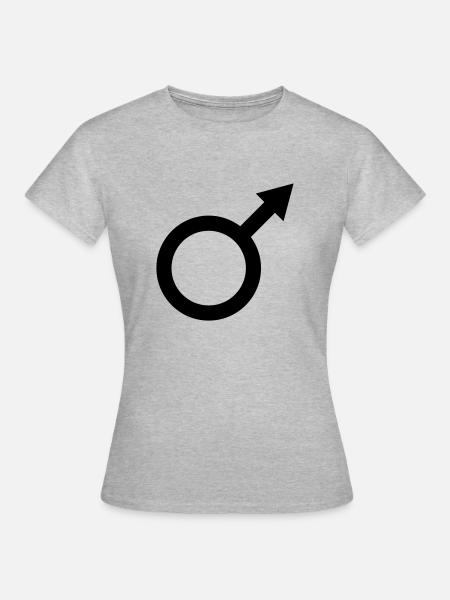 Mann - Frauen T-Shirt - Grau meliert