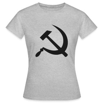 Communisme - T-shirt Femme - gris chiné - Devant - AI Model Female 172 dark (172cm)