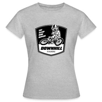downhill freeride - Women's T-Shirt - heather grey - Front - AI Model Female 172 dark (172cm)
