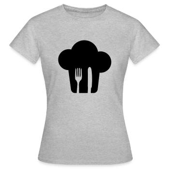 Toque couverts - T-shirt Femme - gris chiné - Devant - AI Model Female 172 dark (172cm)