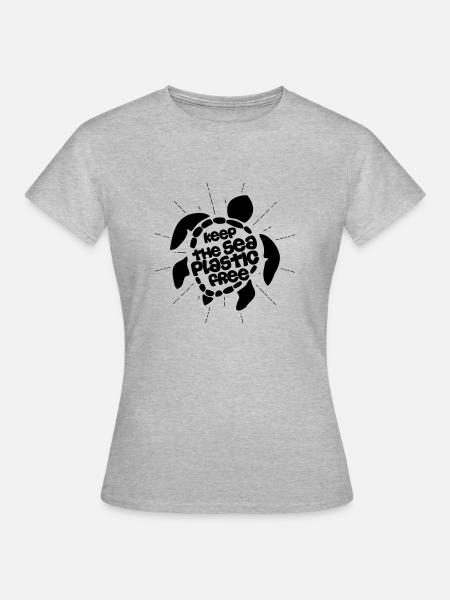 keep the sea plastikc free - Frauen T-Shirt - Grau meliert