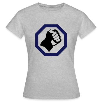 mma handschuh - Frauen T-Shirt - Grau meliert - Vorne - AI Model Female 172 dark (172cm)