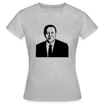 Erdogan Buste - T-shirt Femme - gris chiné - Devant - AI Model Female 172 dark (172cm)