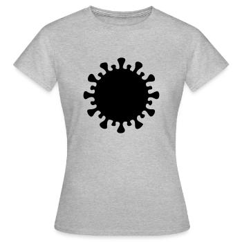 Corona Virus - Frauen T-Shirt - Grau meliert - Vorne - AI Model Female 172 dark (172cm)