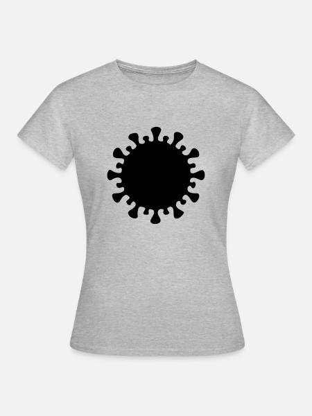Corona Virus - Frauen T-Shirt - Grau meliert