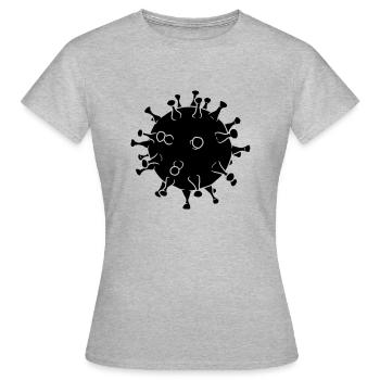 Erkaeltung Corona Virus - Frauen T-Shirt - Grau meliert - Vorne - AI Model Female 172 dark (172cm)