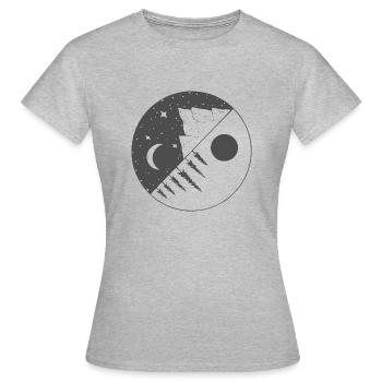 CONTRASTE JOUR ET NUIT - T-shirt Femme - gris chiné - Devant - AI Model Female 172 dark (172cm)