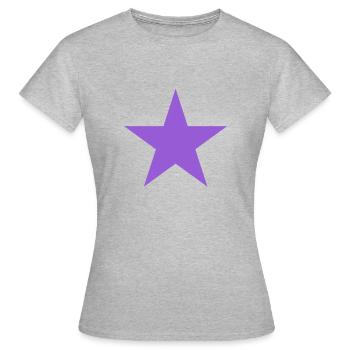 Violet étoile, violette - T-shirt Femme - gris chiné - Devant - AI Model Female 172 dark (172cm)