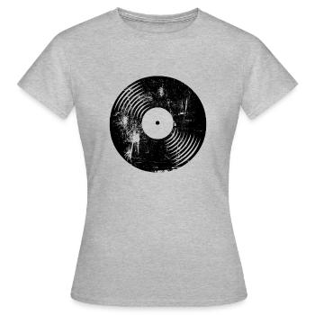 Musique Vinyle Rock Classique Vintage - T-shirt Femme - gris chiné - Devant - AI Model Female 172 dark (172cm)