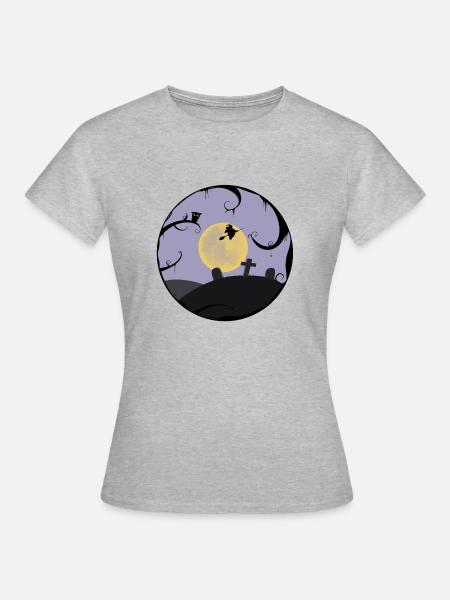Halloween Witch - Frauen T-Shirt - Grau meliert