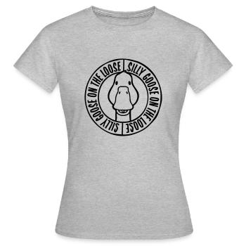 goose on the loose - Women's T-Shirt - heather grey - Front - AI Model Female 172 dark (172cm)