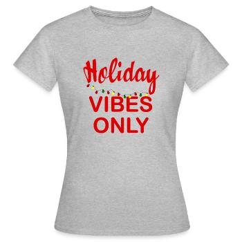 Feiertagsatmosphäre nur Weihnachten - Frauen T-Shirt - Grau meliert - Vorne - AI Model Female 172 dark (172cm)