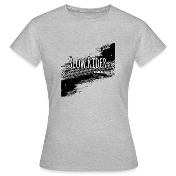 Mofa SLOW RIDER Kult - Frauen T-Shirt - Grau meliert - Vorne - AI Model Female 172 dark (172cm)