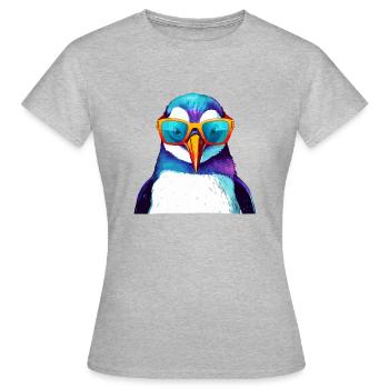 Ral le pingouin - T-shirt Femme - gris chiné - Devant - AI Model Female 172 dark (172cm)