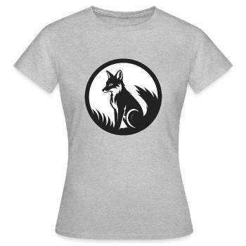 Renard, Reineke, Nez rouge, Renarde, Jupe rouge - T-shirt Femme - gris chiné - Devant - AI Model Female 172 dark (172cm)