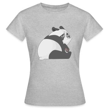 Panda triste - T-shirt Femme - gris chiné - Devant - AI Model Female 172 dark (172cm)