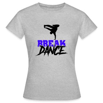 break dance - Frauen T-Shirt - Grau meliert - Vorne - AI Model Female 172 dark (172cm)