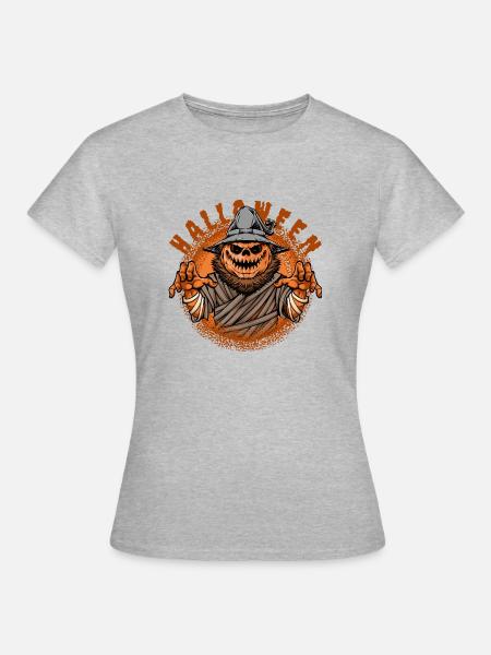 Halloween - Frauen T-Shirt - Grau meliert