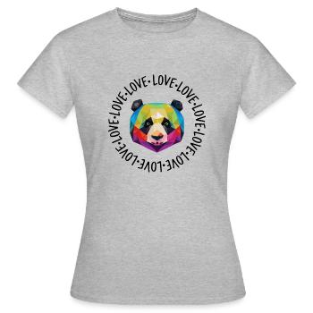 Amour - Love - Panda - Women's T-Shirt - heather grey - Front - AI Model Female 172 dark (172cm)