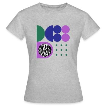 Geo - T-shirt Femme - gris chiné - Devant - AI Model Female 172 dark (172cm)