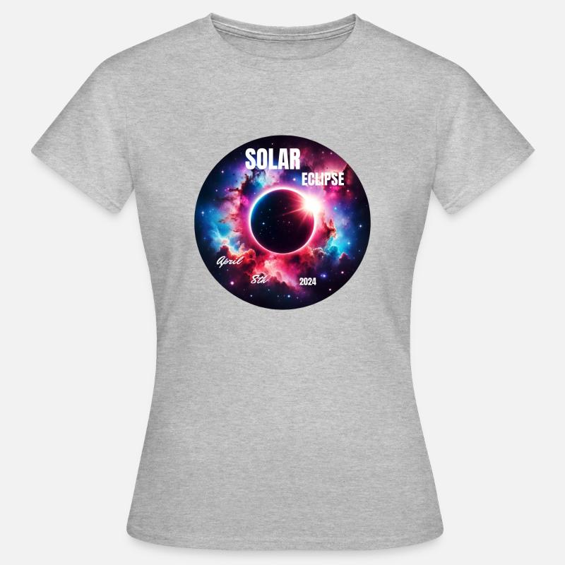 Solar Eclipse April 8, 2024: Celestial Miracle - Women's T-Shirt - heather grey