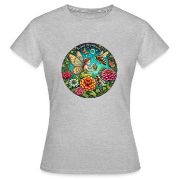 Honigbienen-Fee - Frauen T-Shirt - Grau meliert - Vorne - AI Model Female 172 dark (172cm)