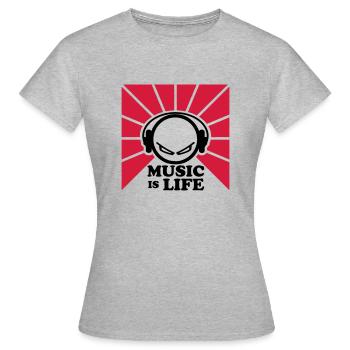 dj - T-shirt Femme - gris chiné - Devant - AI Model Female 172 dark (172cm)