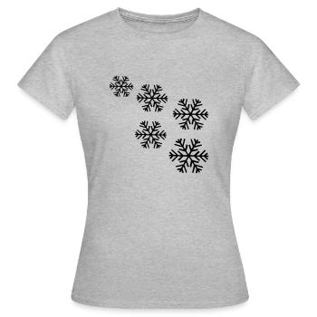 neige flocon de neige - T-shirt Femme - gris chiné - Devant - AI Model Female 172 dark (172cm)