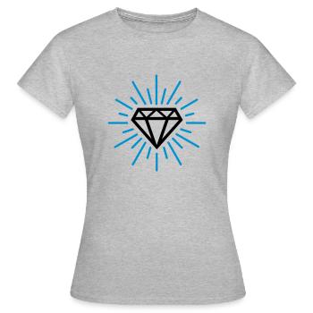 Diamant - Frauen T-Shirt - Grau meliert - Vorne - AI Model Female 172 dark (172cm)